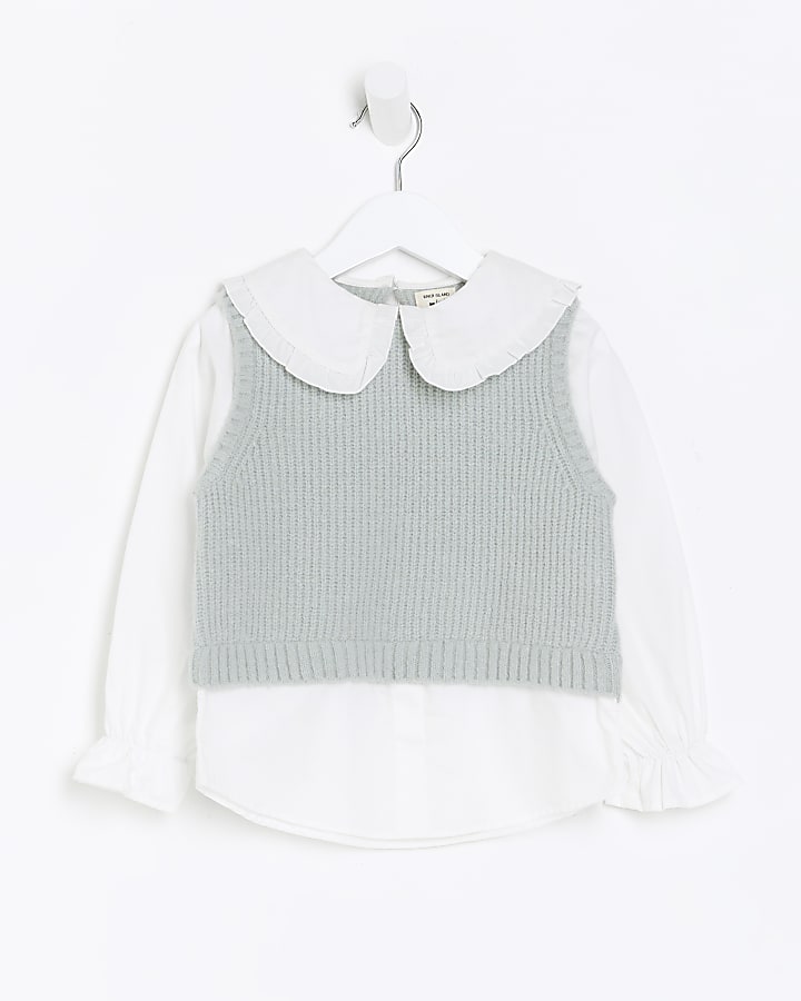 Baby shops girl polo neck jumper