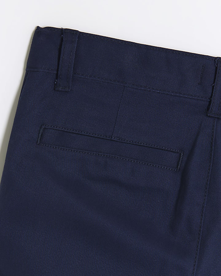 Boys navy smart chino trousers