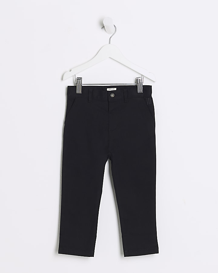 Mini boys black smart chino trousers