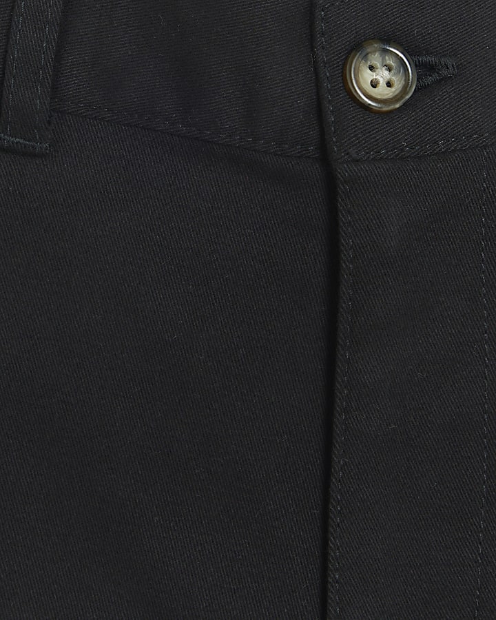 Boys black smart chino trousers