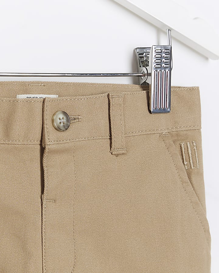 Mini boys brown smart chino trousers