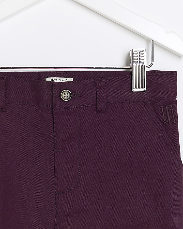 Mini boys red smart chino trousers