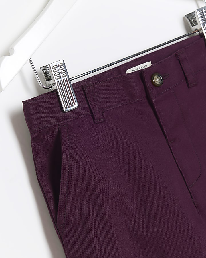 Mini boys red smart chino trousers