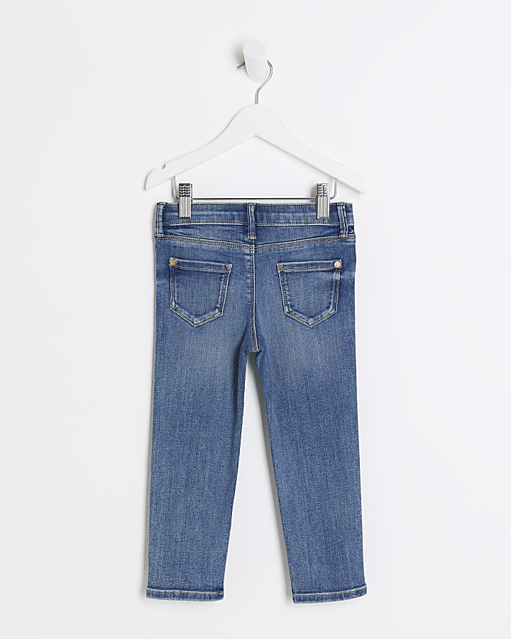 Mini girls blue skinny jeans