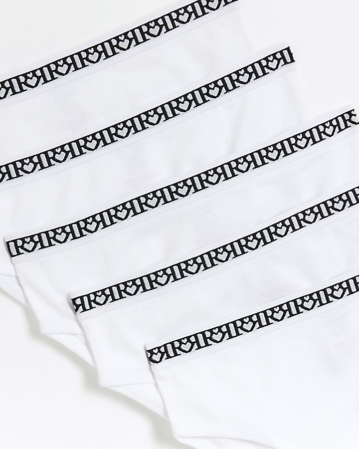 Girls white RI brief 10 pack