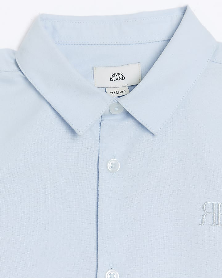 Boys blue long sleeve oxford shirt