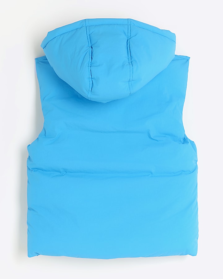 Boys blue hooded gilet