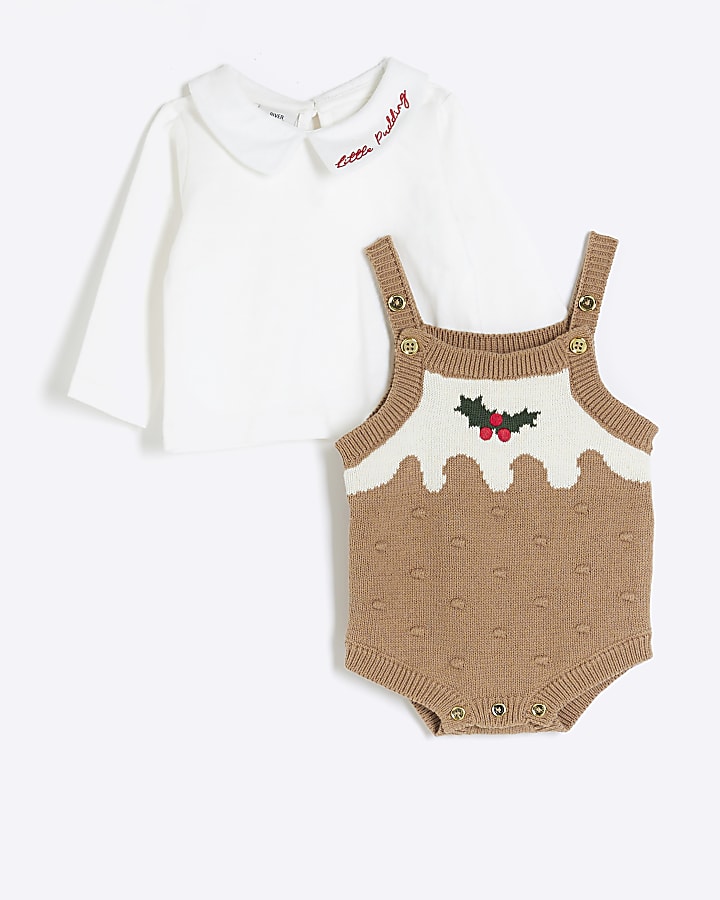 Christmas pudding outfit baby best sale