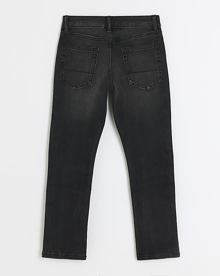 Boys black slim ripped jeans