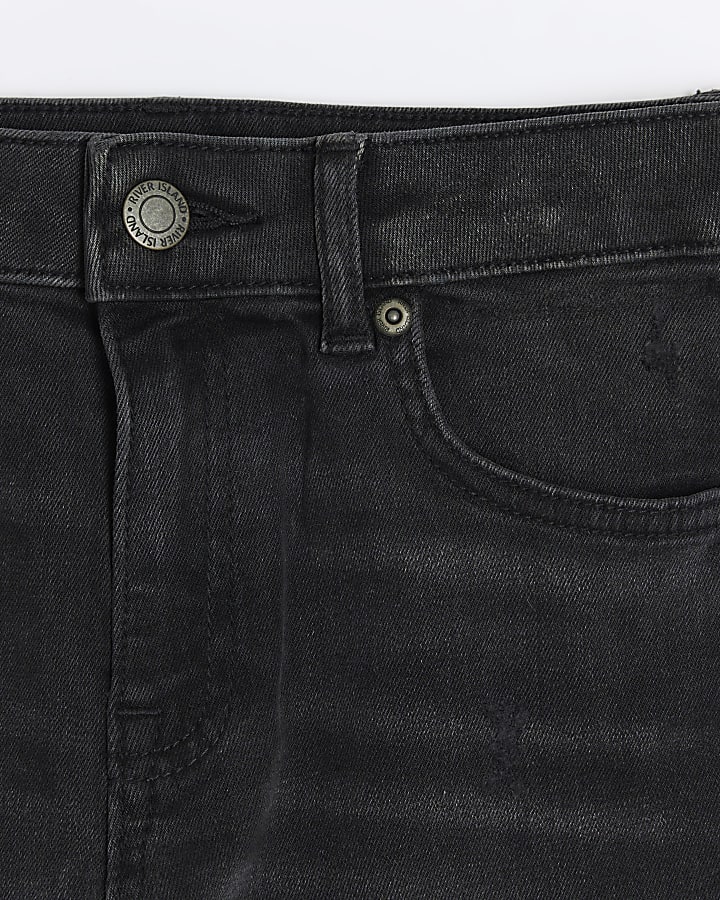 Boys black slim ripped jeans
