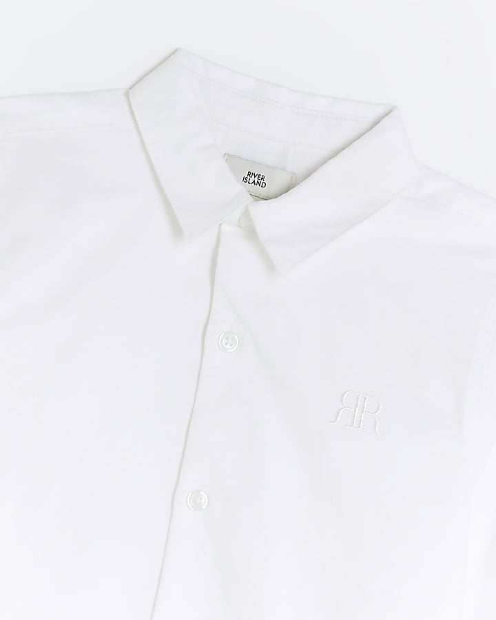 Boys white long sleeve oxford shirt