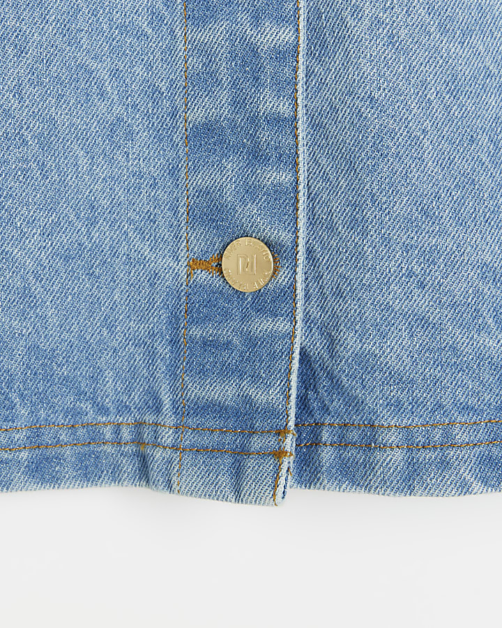 Girls blue RI x Barbie denim skirt