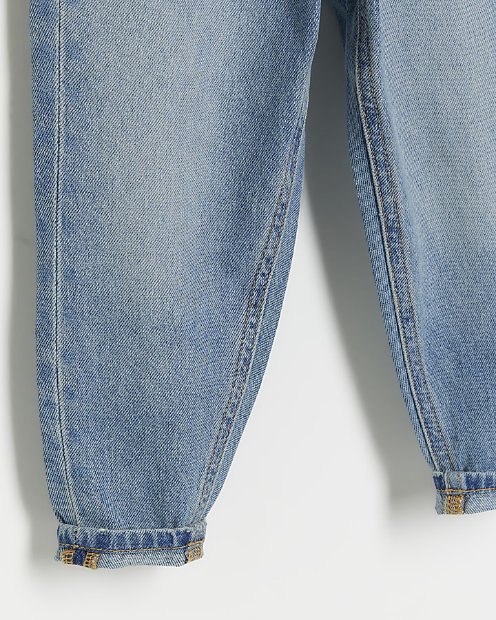 Mini girls blue mom jeans