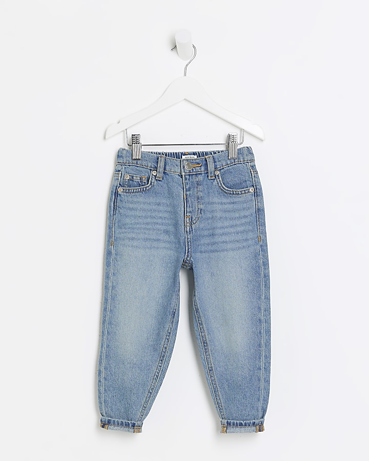 Mini girls blue mom jeans