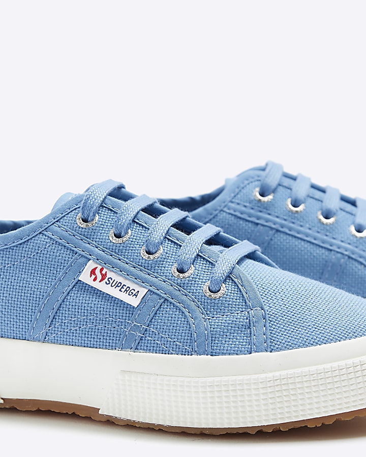 Girls aqua Superga lace up trainers