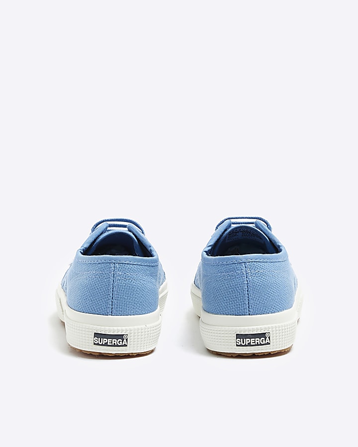 Girls aqua Superga lace up trainers