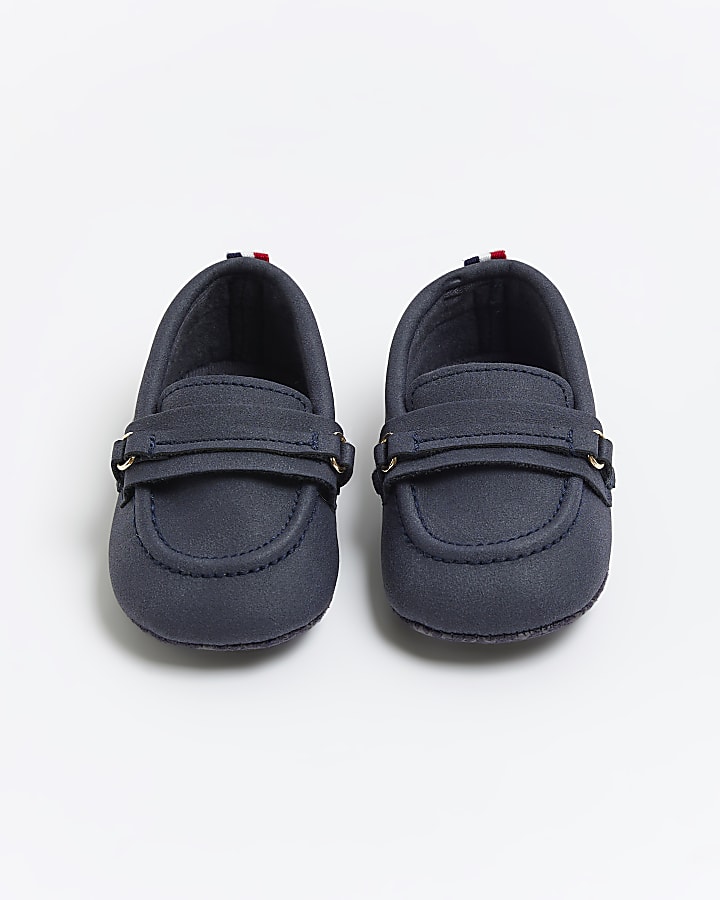 Baby boys navy snaffle loafers