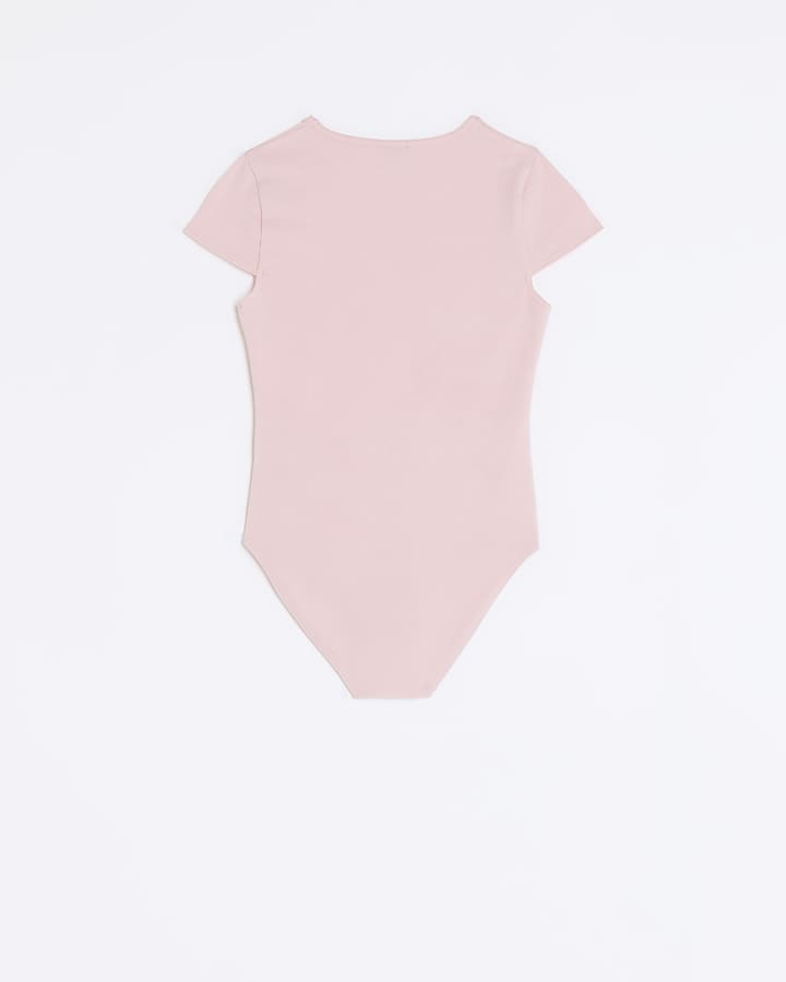 Girls pink scoop neck Bodysuit