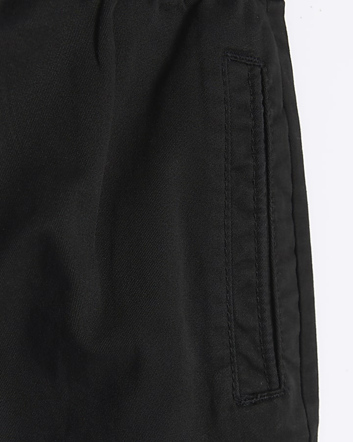 Black cuffed cargo Trousers