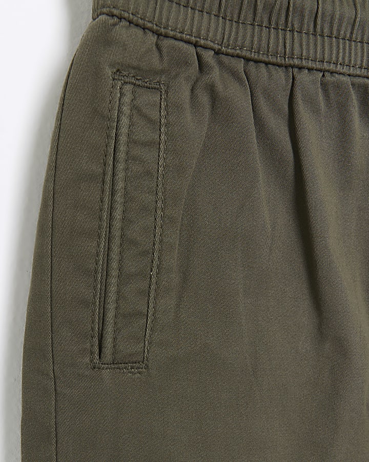 Mini Khaki cuffed Cargo Trousers