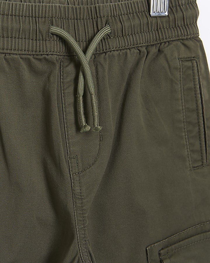 Mini Khaki cuffed Cargo Trousers