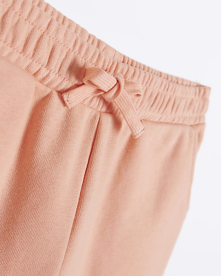 Girls coral pull on shorts