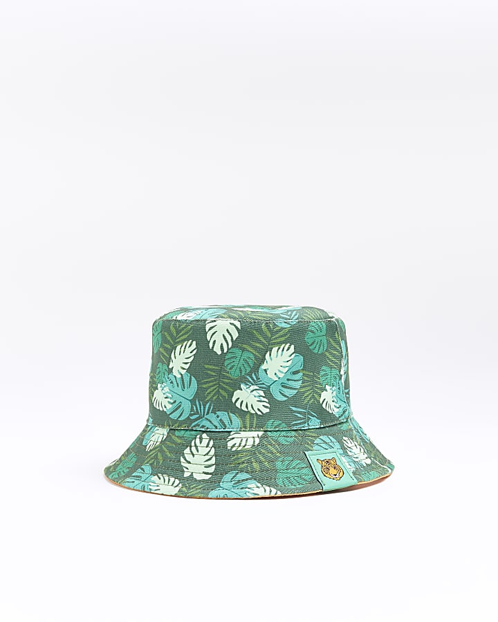 Boys green reversible bucket hat