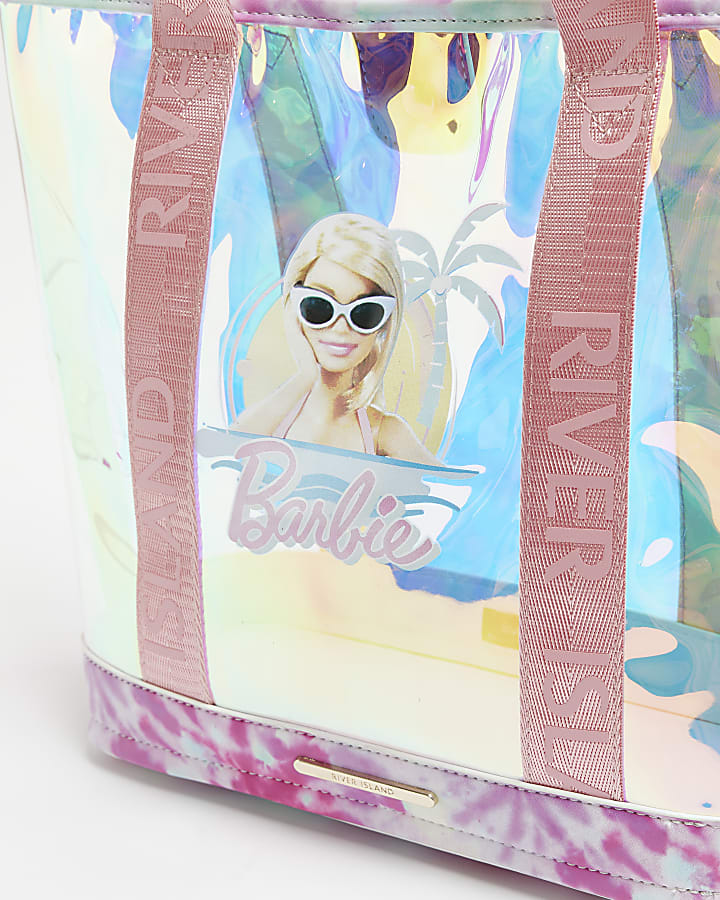 Girls Pink RI x Barbie Beach tote Bag