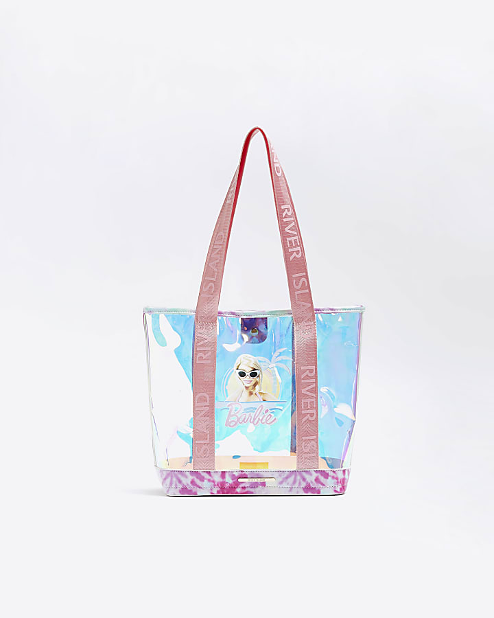 Girls Pink RI x Barbie Beach tote Bag