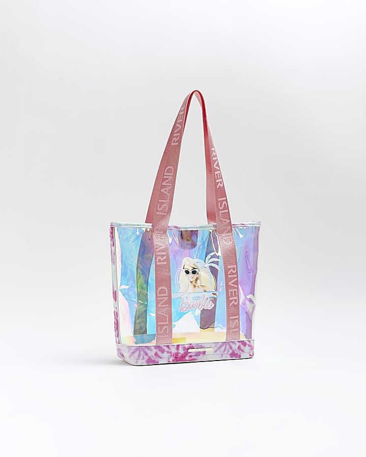 Girls Pink RI x Barbie Beach tote Bag