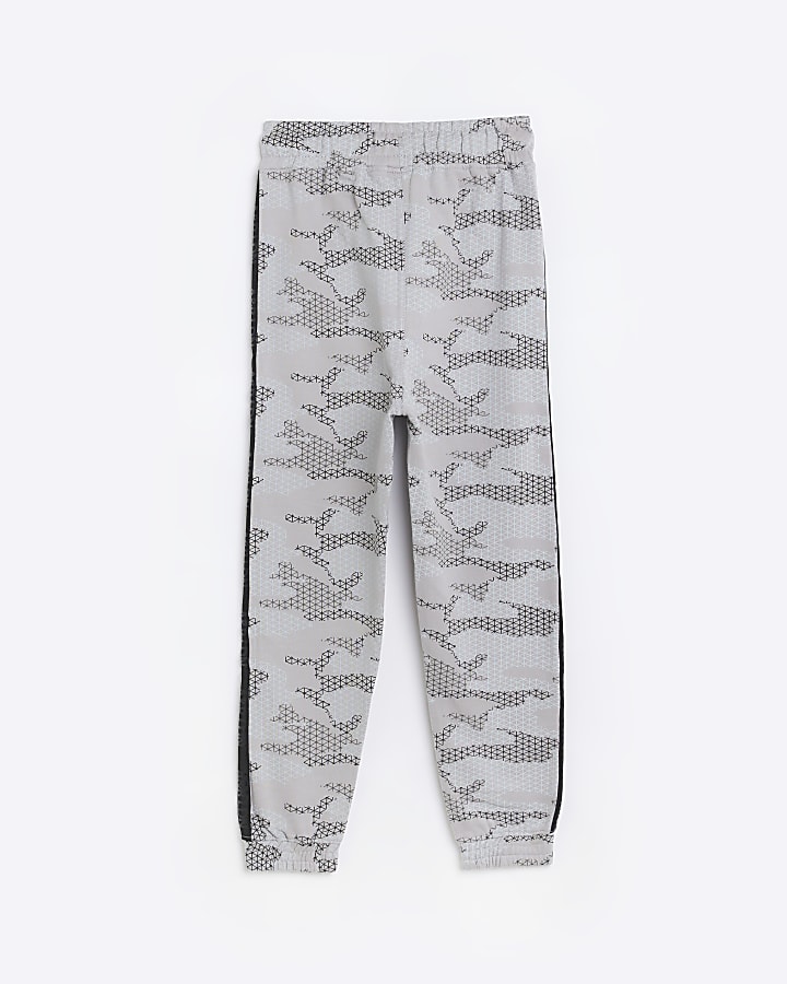 Boys grey angel & rocket camo joggers