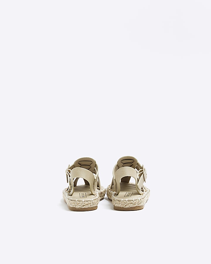 Mini boys beige fisherman espadrille sandals