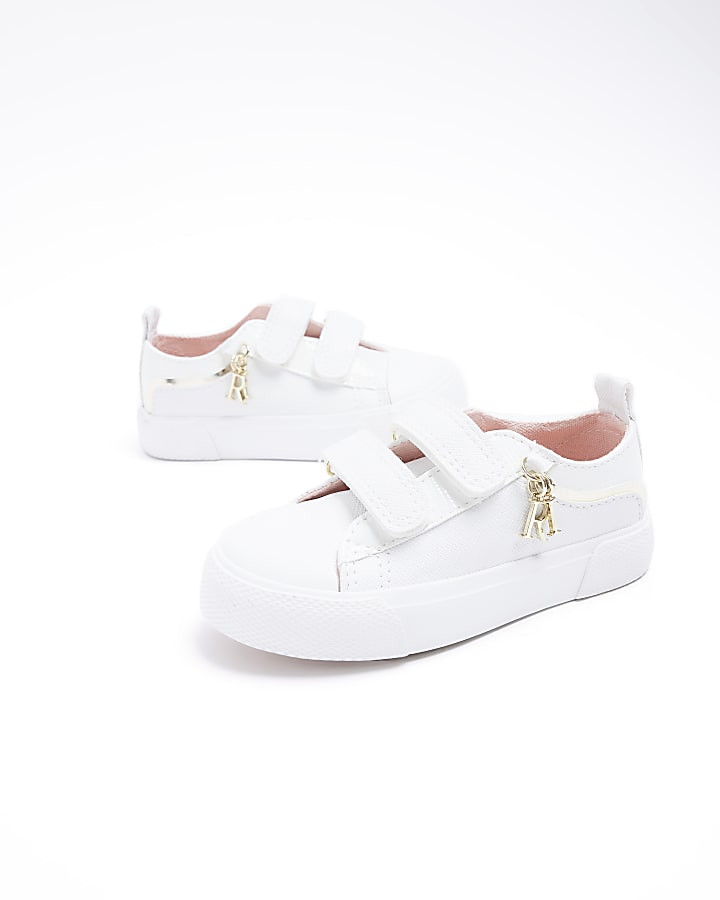 Mini Girls White Charm Trainers