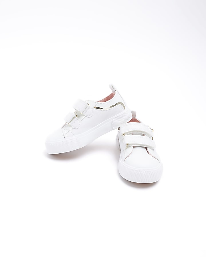 Mini Girls White Charm Trainers