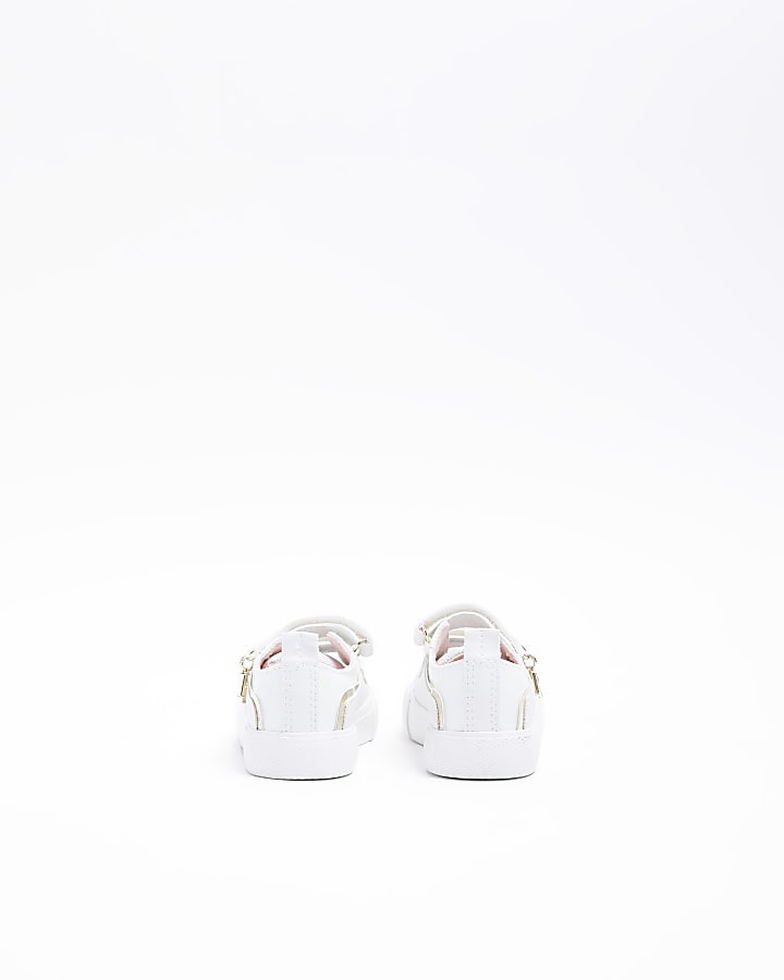 Mini Girls White Charm Trainers