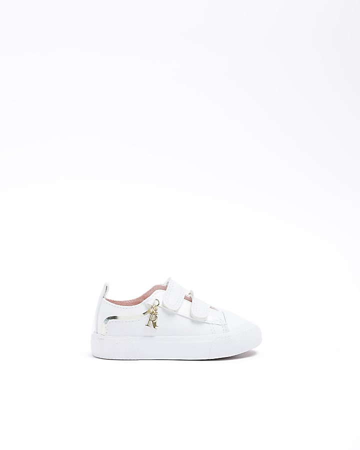 Mini Girls White Charm Trainers