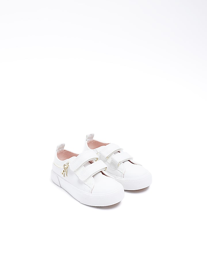 Mini Girls White Charm Trainers