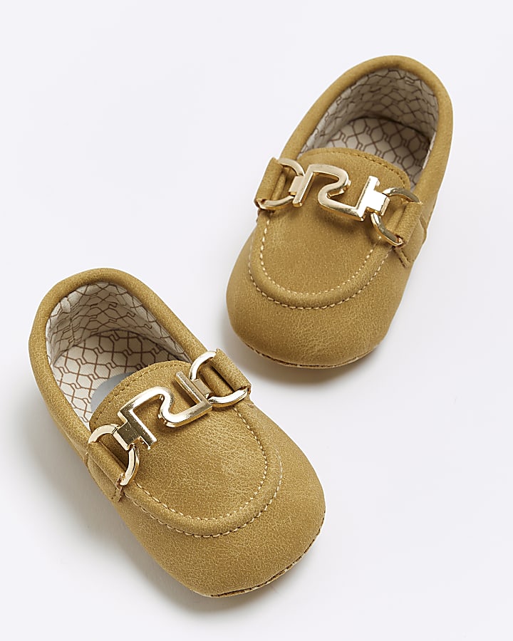 Baby Boys brown Suedette Loafers