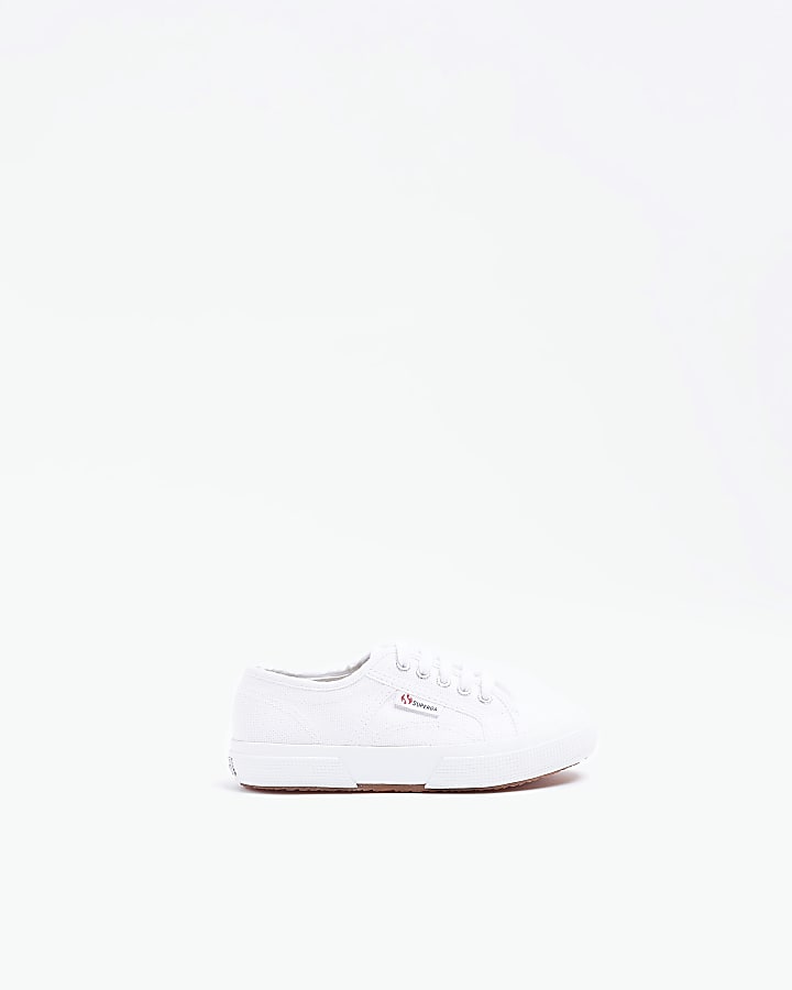 Boys White Lace Up Superga Trainers
