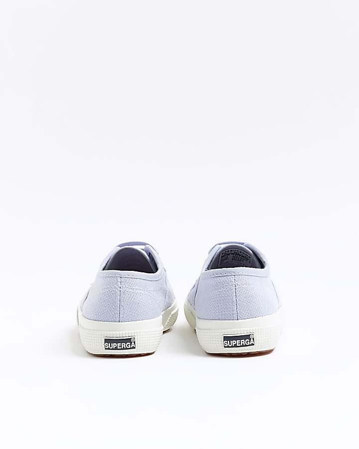 Girls purple superga laceup trainers