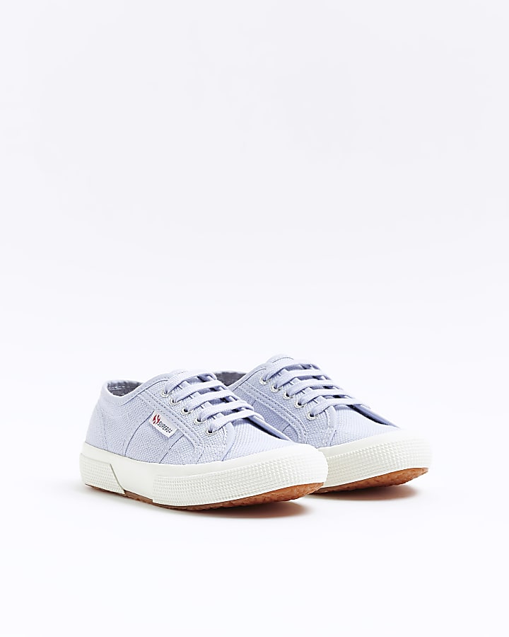 Girls purple superga laceup trainers