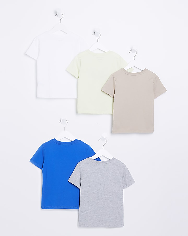 Mini boys lime t-shirts multi pack