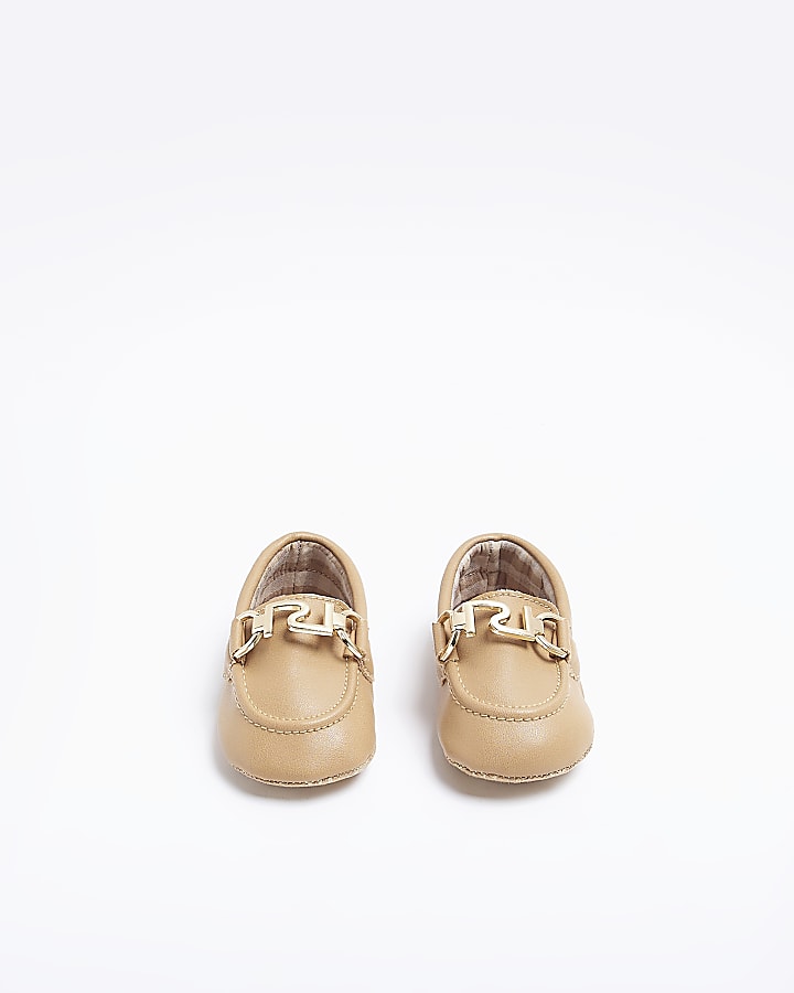 Baby Boys Beige PU Loafers