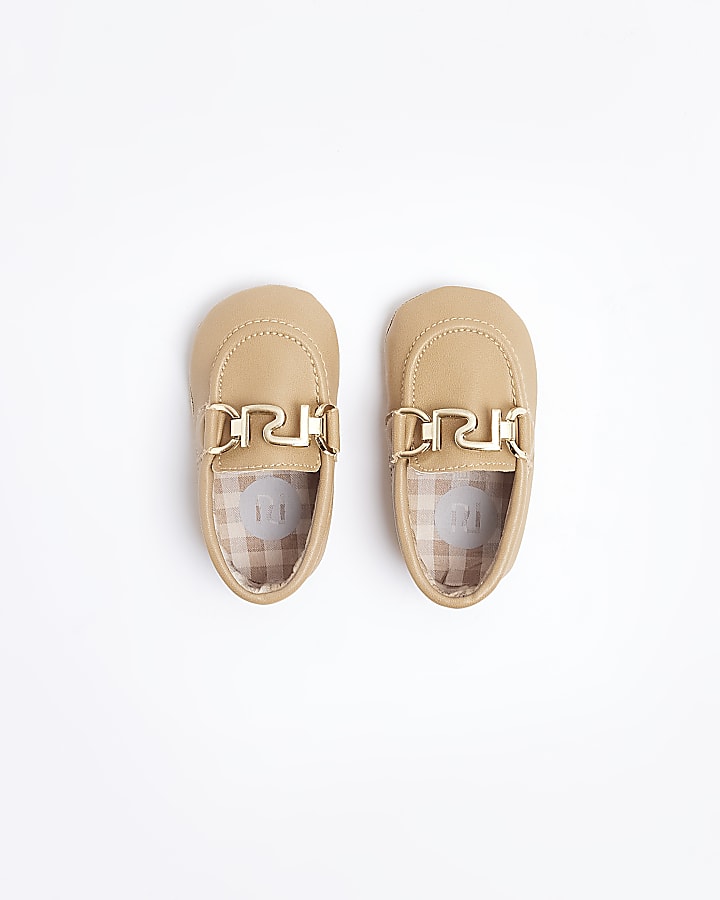 Baby Boys Beige PU Loafers