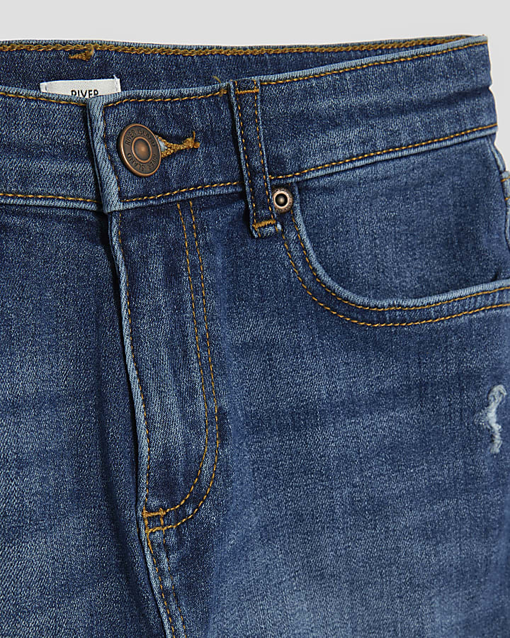 Boys Black Denim Pack Of 2 Shorts