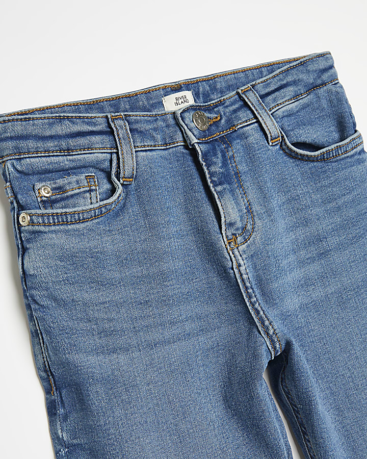 Girls Blue Denim Flared Jeans