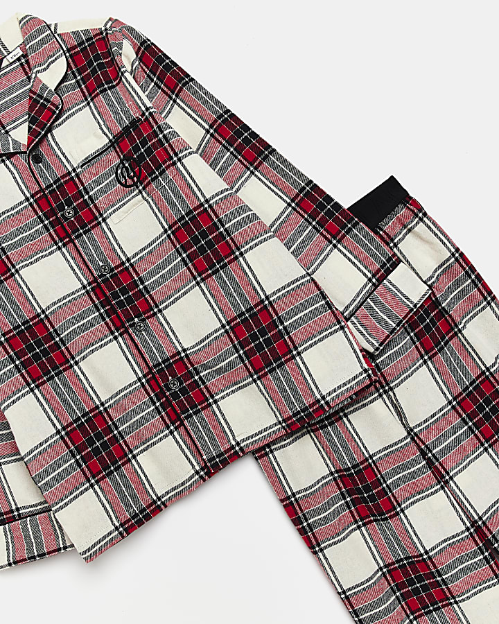 Kids Red Check Family Pyjama Set