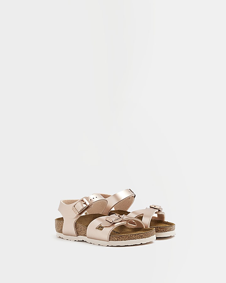 Mini girls Rose Gold Birkenstock sandals