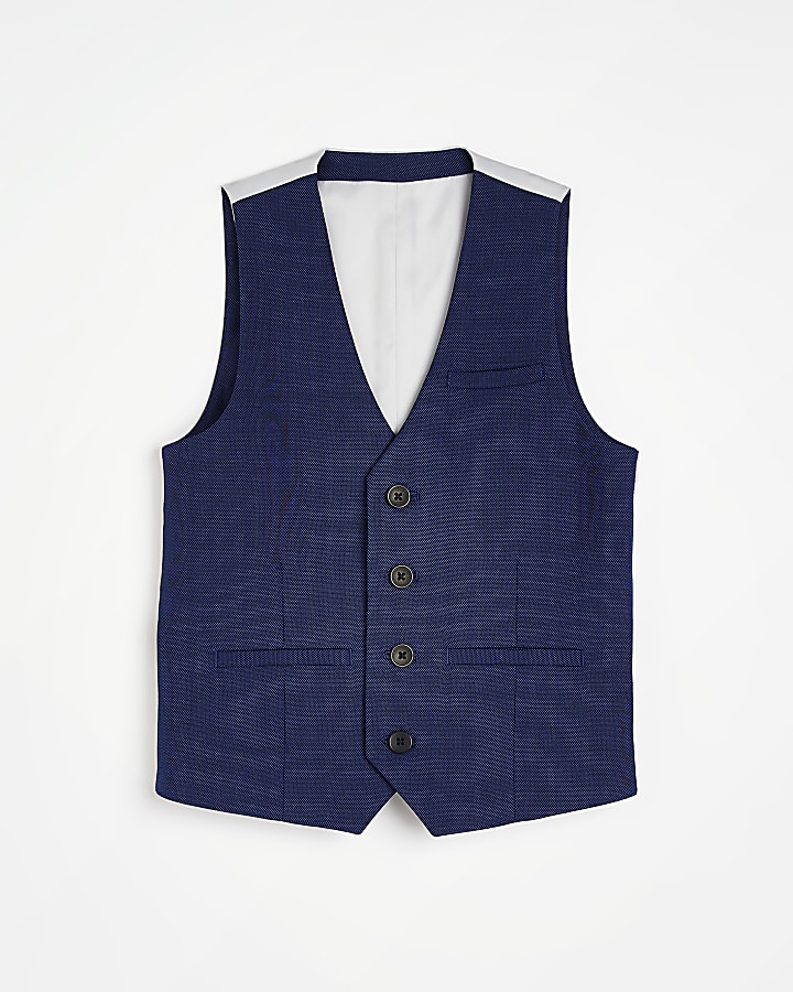 Boys Blue suit waistcoat