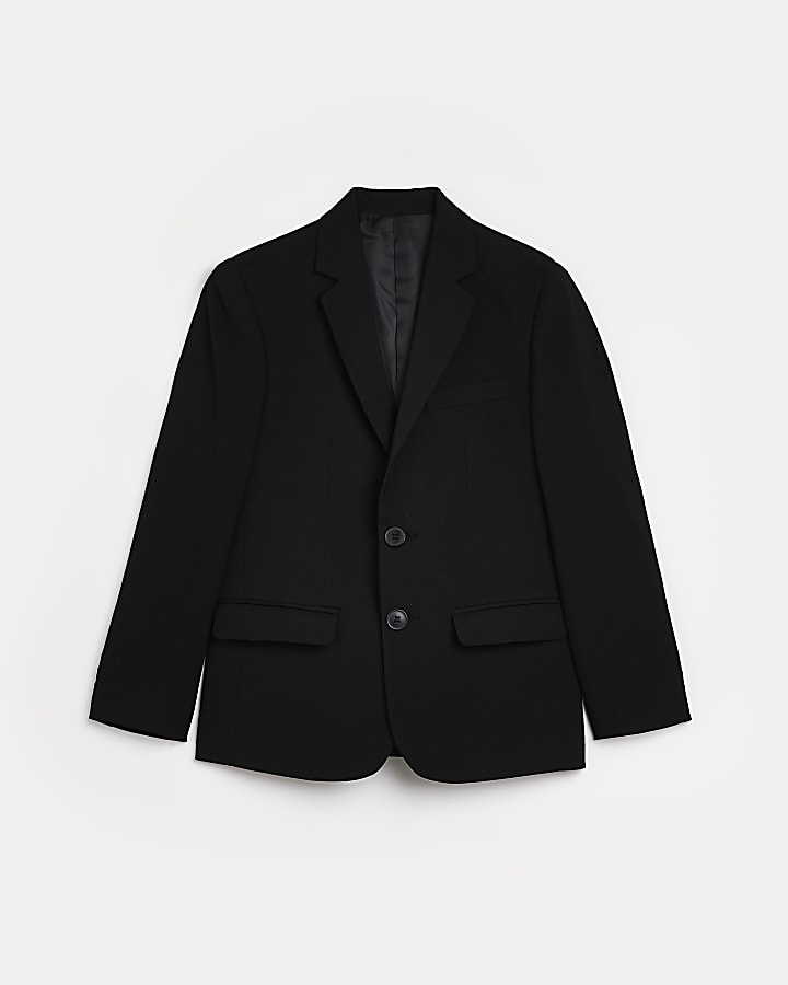 Boys black suit jacket River Island